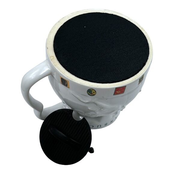 Vintage 1997 Starbucks Mug AROUND THE WORLD Embossed Ceramic Globe Lid Travel - Picture 14 of 16